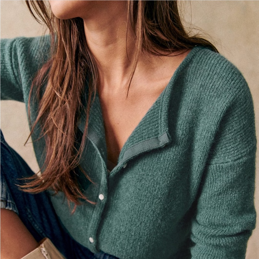 Sezane Gaspard Cardigan Sauge - Size XS
